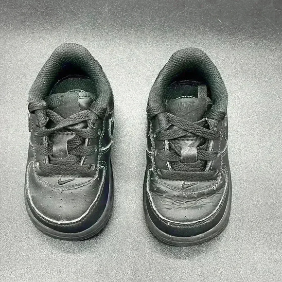 Nike air force 1 low all black toddler 4C casual sporty running walking - Picture 4 of 8